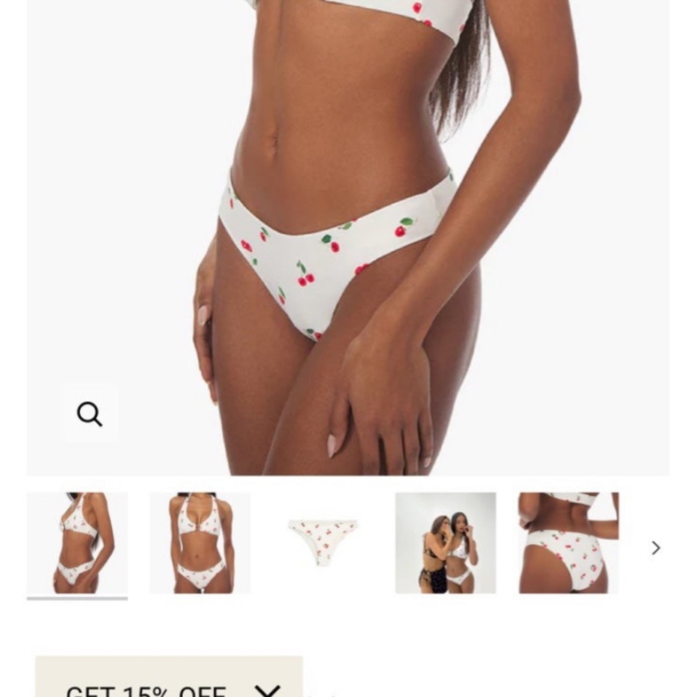 WeWoreWhat Low Rise Cherries Bikini Bottoms